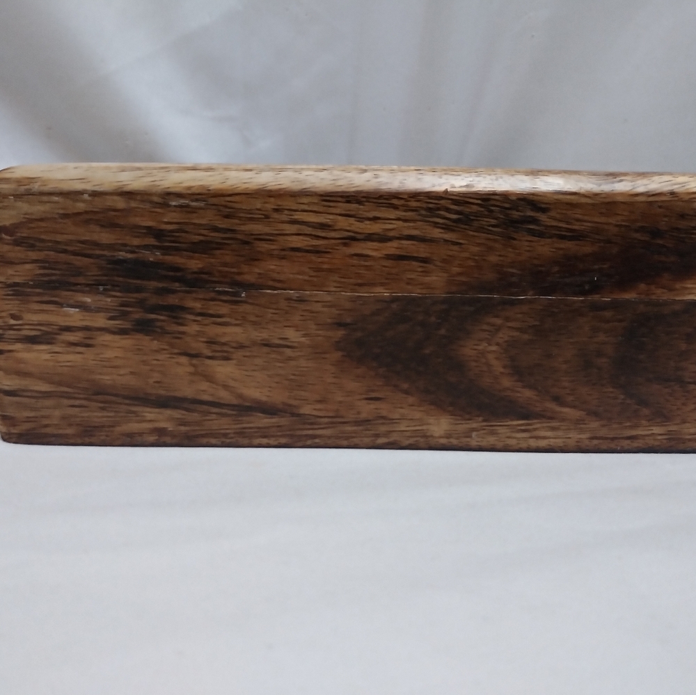 Wooden Keepsake Magic Storage Witchy Jewlery Spell Box Raven Pentagram Crow Vine - Picture 2 of 14